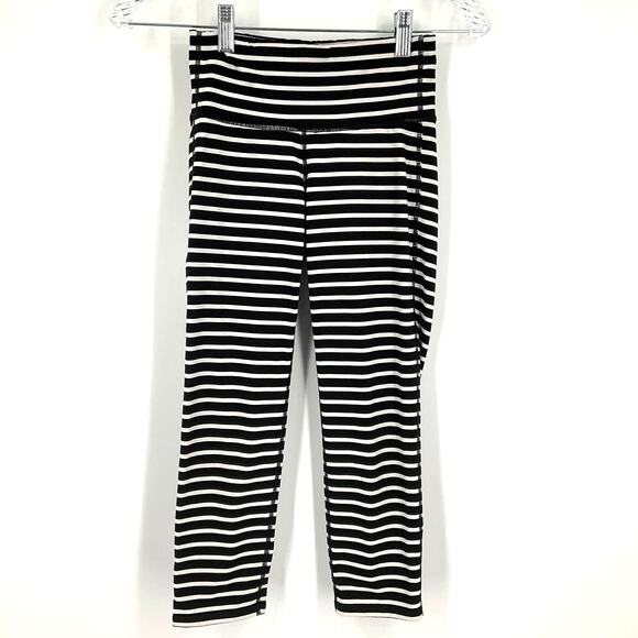 Athleta Black and White Crop Leggings Size XXS - Picture 1 of 6